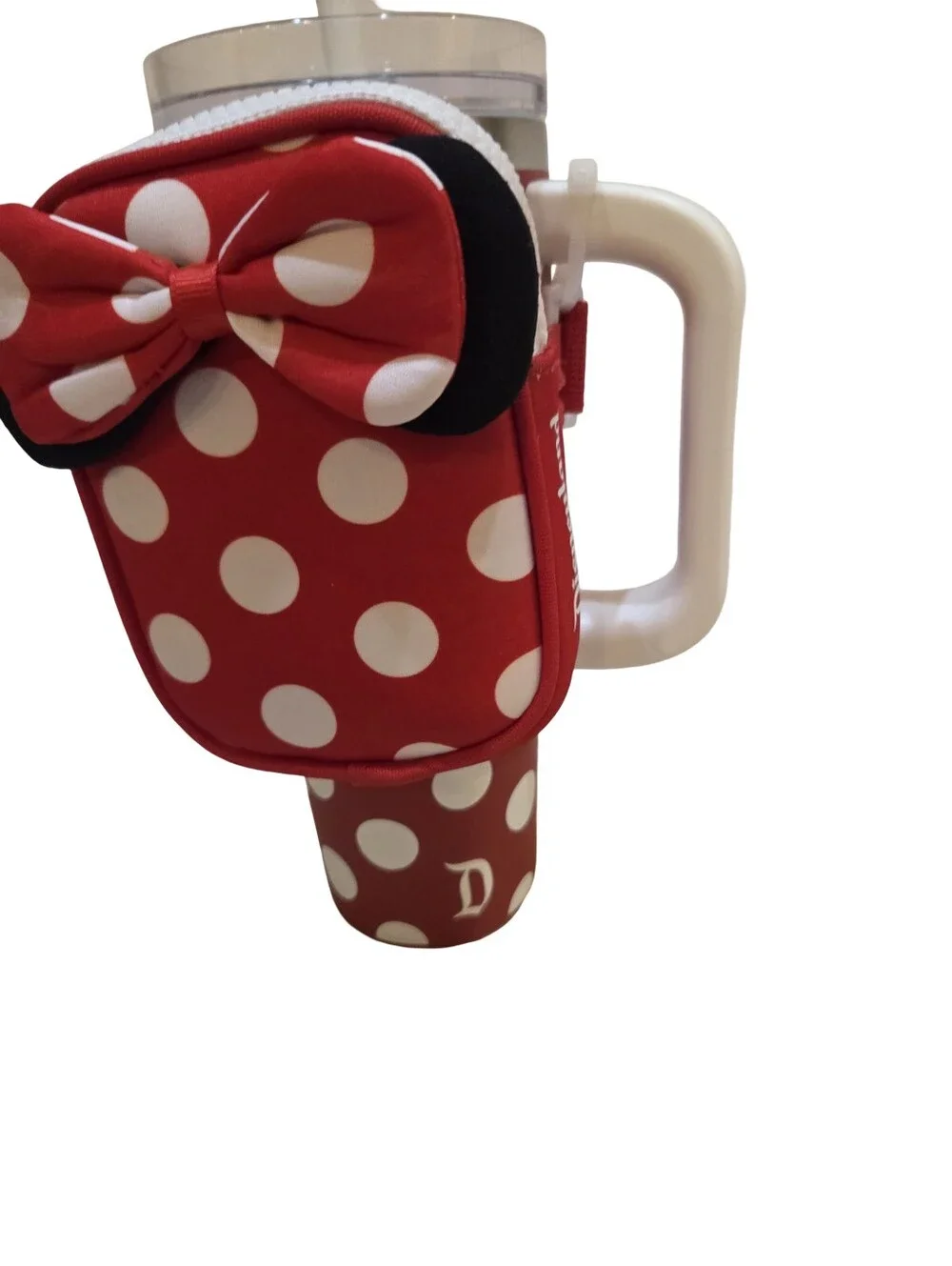 Disney Parks Minnie Mouse Disneyland 30oz Stainless Steel Tumbler with Pouch NEW